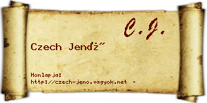 Czech Jenő névjegykártya